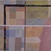 Anonymous Profile Mosaic, Looking Left, Alkyd on hardboard (4 panels), 61 x 61 cm, Feb/March 2001